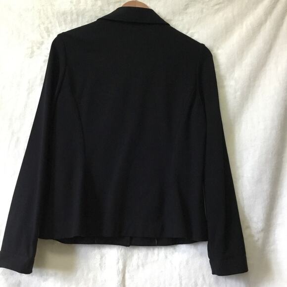 Chico's Black Double Row Hood w/ Eye Closure Blazer - Picture 7 of 13